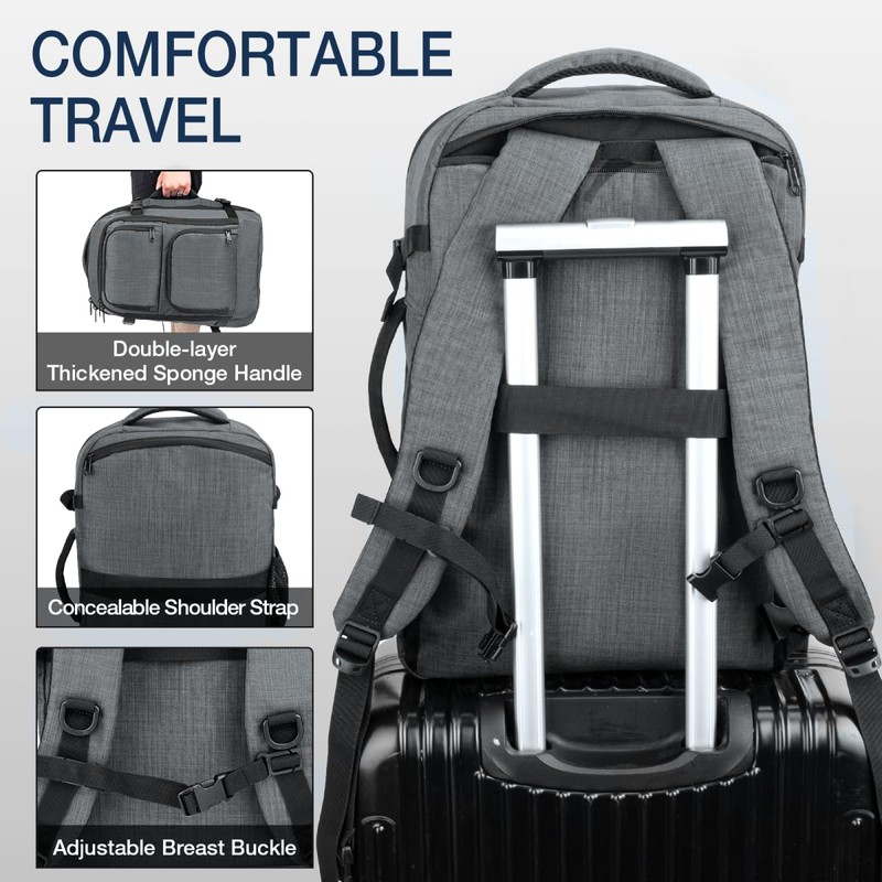 Dinictis Travel Backpack Carry on Flight Approved, Backpack Suitcase for