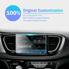 PZSWUXIE for 2017-2020 Chrysler Pacifica Touring/Limited/Touring L 8.4 Inch Tempered Glass Screen Protector 9H Hardness Anti-Fingerprint Anti-Scratch and Anti-Glare Accessories LCD Touchscreen