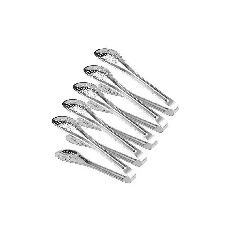 Pinzas de Cocina, 5 Piezas, Acero Inoxidable, para Pan, Ensalada,