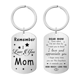 FUNCYboo Mom Keychain Mothers Gift, I Love You Keychain Mom Gifts from Daughter Mothers Birthday Gifts from Son Keychains for Women Mum