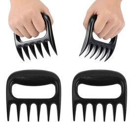 EIHI 4 Pieces Pulled Pork Claw, Pulled Pork Fork, Chicken Chopper, BBQ Meat Claw, Bear Claw, Minced Meat Claw for Chopping and Mixing Pulled Pork, Chicken and Beef, black