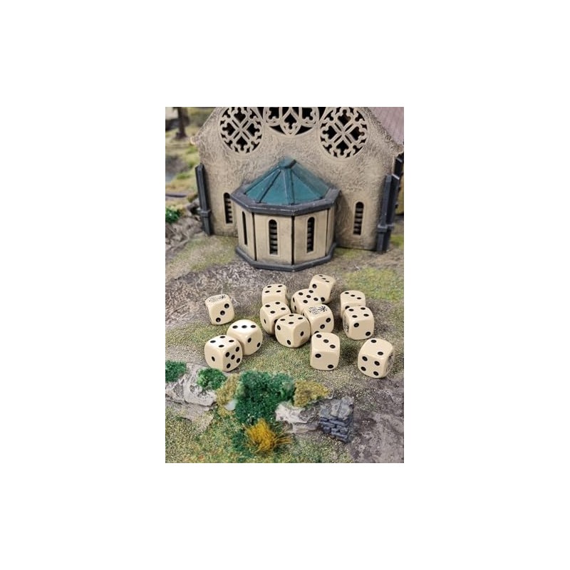 Afrika Korps D6 Dice (16) Set Bolt Action by Warlord