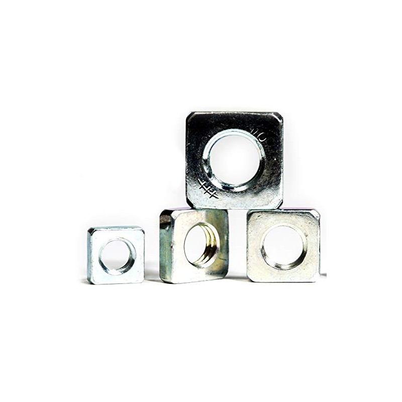M3 (3mm Ø) Square Thin Nuts Zinc Plated Steel (Pack