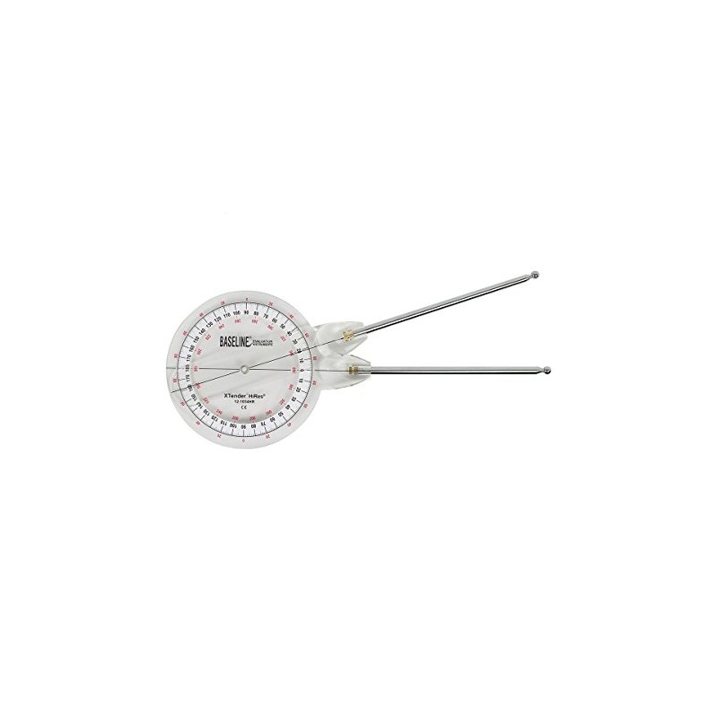 Baseline 12-1036 Extendable Goniometer, 360 Degree Range, Extendable Arms (9",