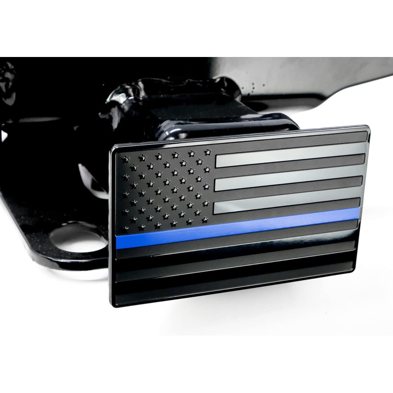 eVerHITCH US American Flag Chrome Emblem Trailer Metal Hitch Cover
