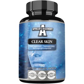 Clear Skin - Vitamin B5 200mg (Pantothenic Acid) and Acetyl-L-Carnitine 70mg, 180 Vegan Capsules, 6 Months Supply, Anti-Acne, Enhanced Skin Health, Diet Supplement - by Apollo's Hegemony