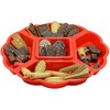 3x Serving Platter Snack Bowl Plastic Appetiser Divider 5 Compartments