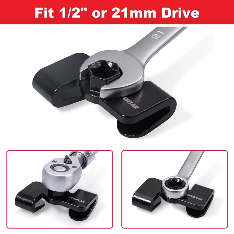 Spurtar Wrench Extender Tool, Adjustable Wrench Extender Adapter for 1/2"