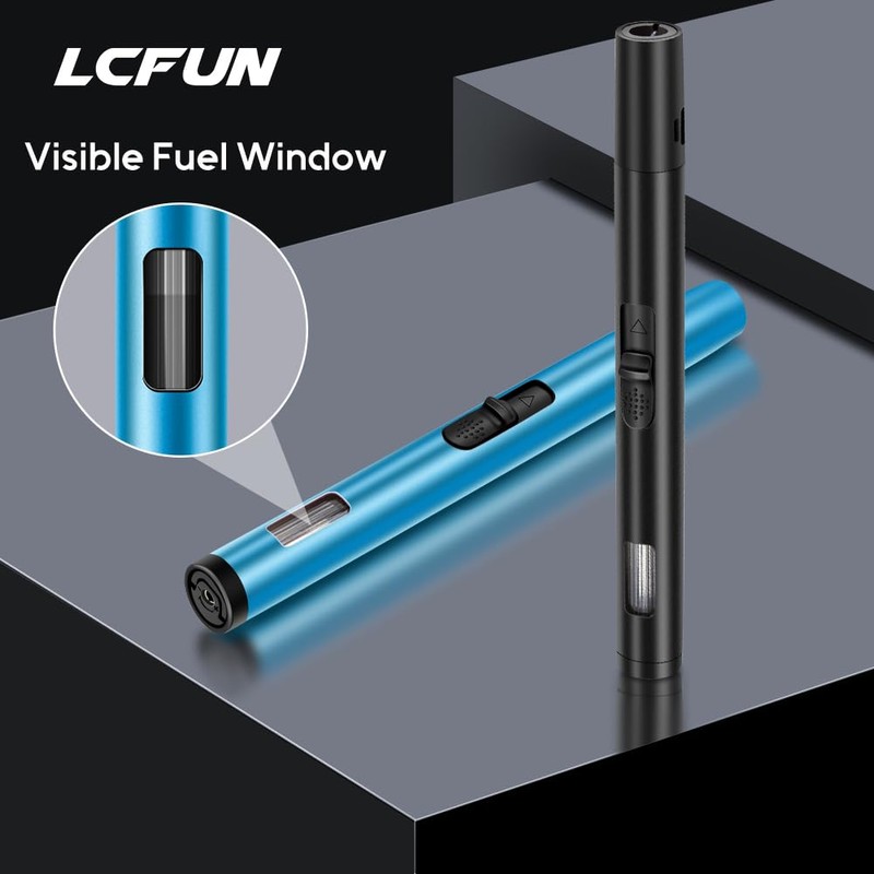 LcFun Torch Lighters 2 Pack Refillable Butane Lighter, Butane NOT