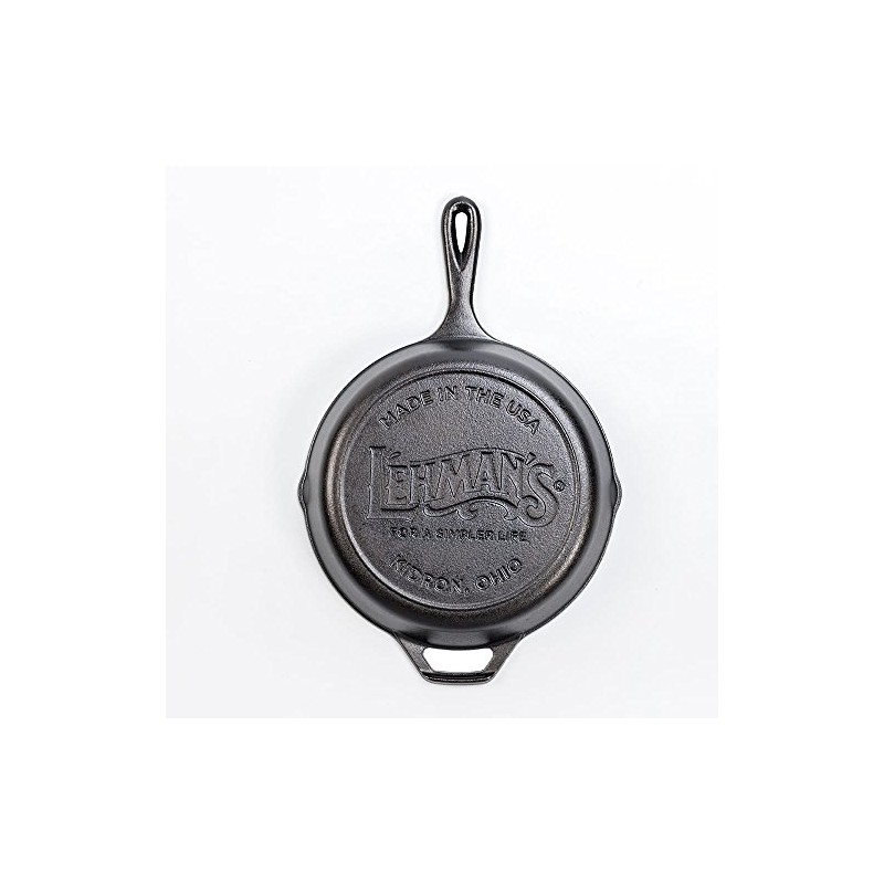 Lodge Lehman's Exclusive Logo Pre Seasoned Cast Iron Cooking Skillet