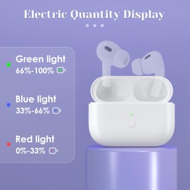 Compatible for AirPods Pro 1st 2nd Gen Wireless Charging Case, Type C Charging Port Charging Case for AirPod Pro 2 Charging Case, Built-in 660 mAh, with Bluet-ooth Pairing Sync Button