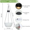 2 Packs Solar Hanging Basket Planters for Plants Outdoor, Self