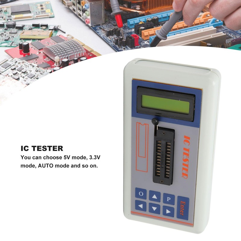 Integrated Circuit Tester, IC Meter IC Tester with 5V/3.3V/Auto Modes,