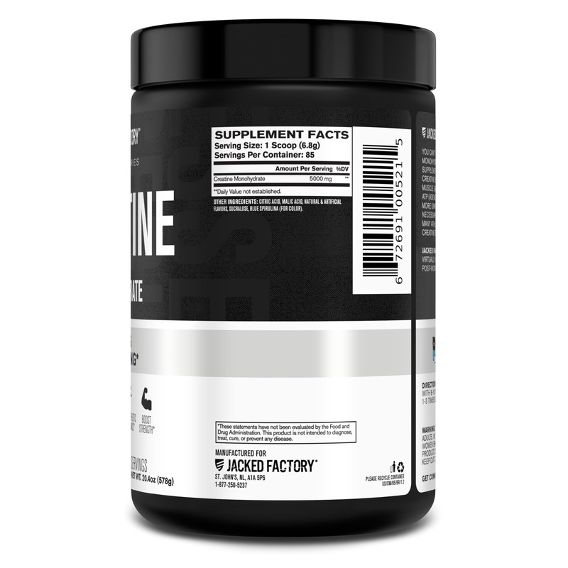 Jacked Factory Creatine Monohydrate Powder 425g - 5g Daily Creatine