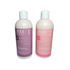 Plex Care Nr. 1 und Nr. 2 Professionelle Technologie, Set aus Shampoo und Conditioner, zur Wiederherstellung von geschädigtem Haar, 2 x 300 ml