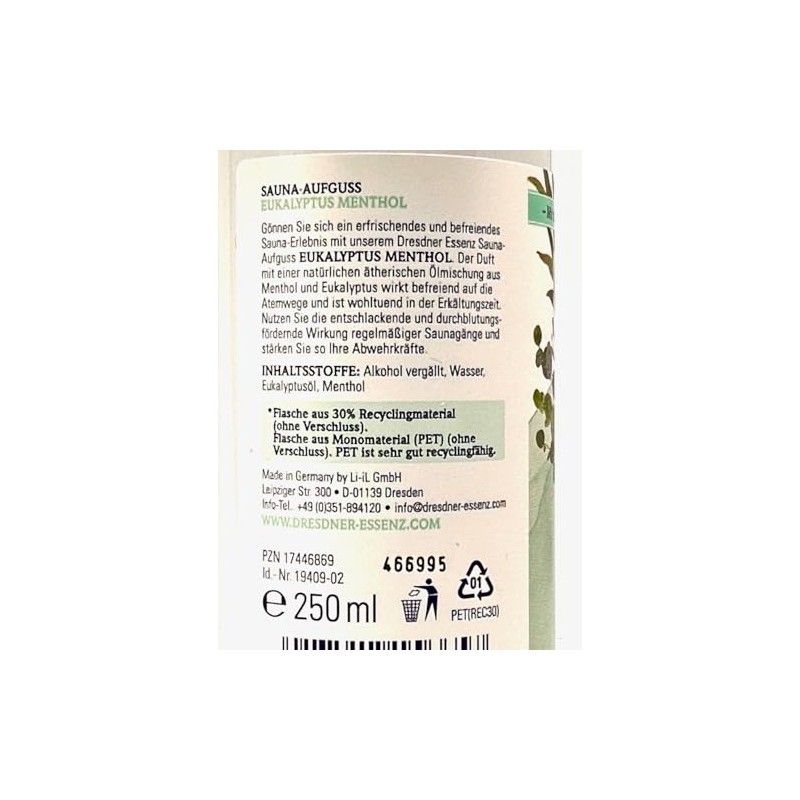 Dresdner Essenz Sauna Infusion Eucalyptus Menthol 2 x 250 ml