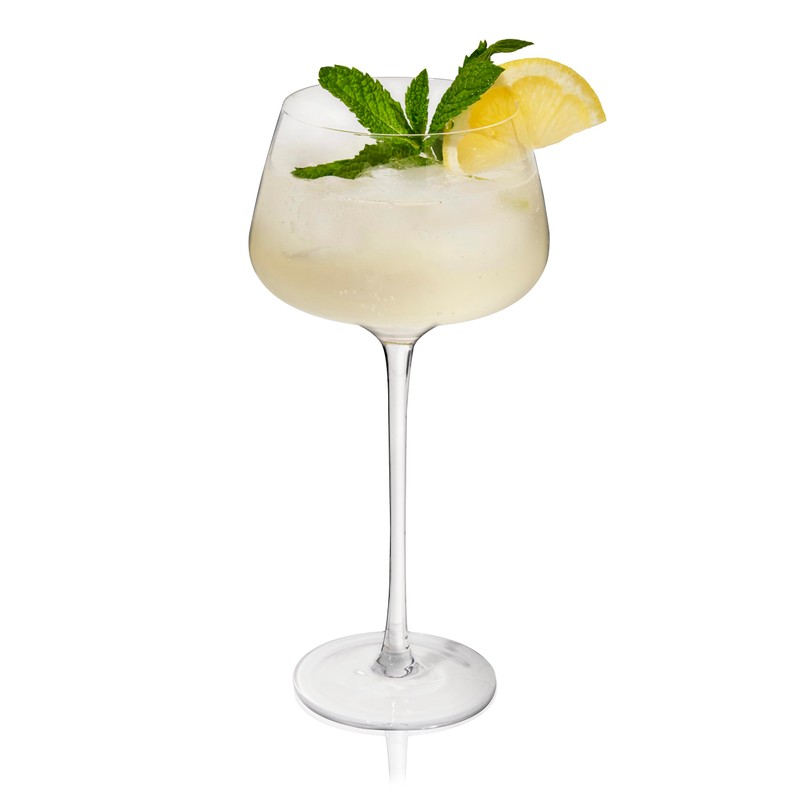 Viski Angled Stemmed Cocktail Glasses for Aperol Spritz, Campari Spritz,