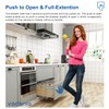 VADANIA 14" Undermount Drawer Slide, Push to Open, Bottom Mounted