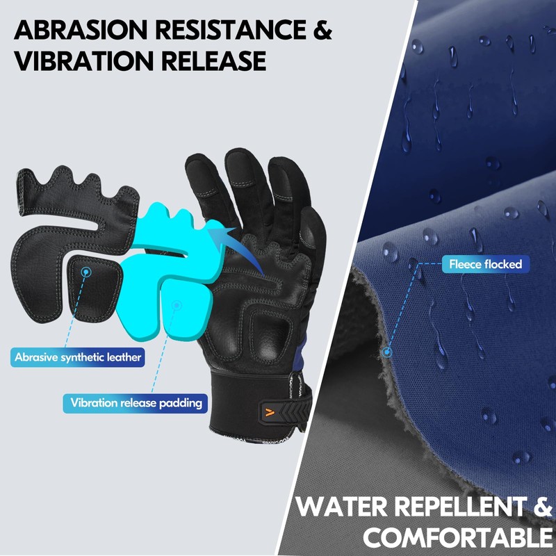 Vgo... Work Gloves Men Touchscreen, Utility Safety Working Gloves Multi