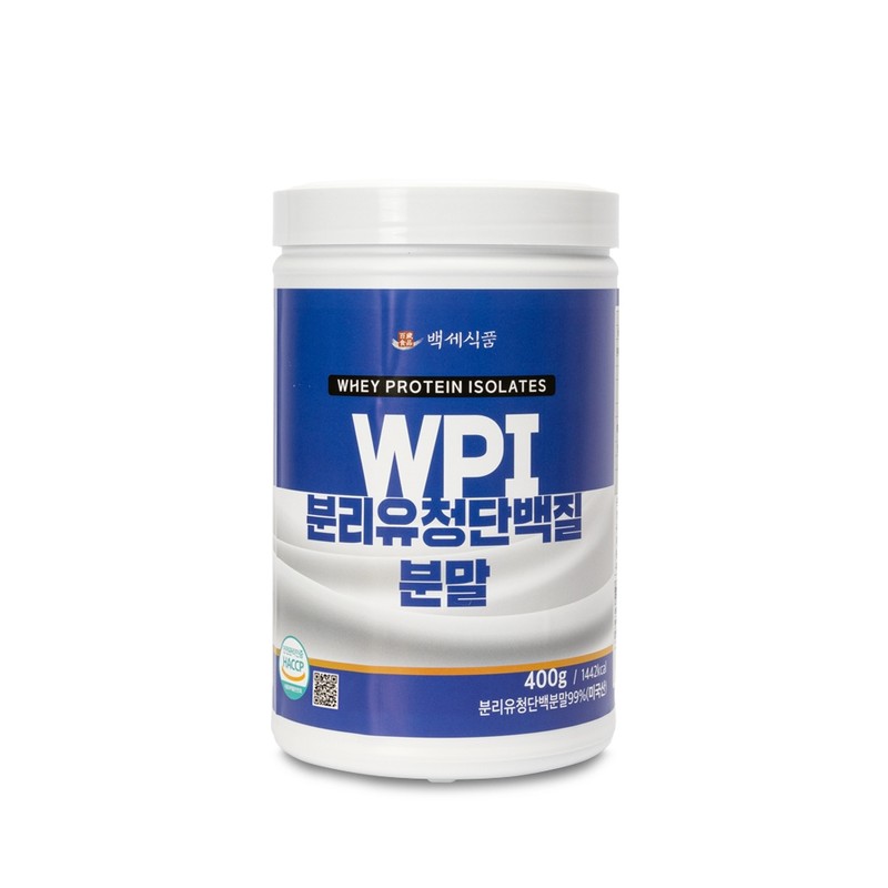 Baekse Food WPI Whey Isolate Protein Powder 400g container 400g