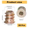 20Pcs M5 Threaded Inserts for Wood, M5x10mm Furniture Nuts Carbon
