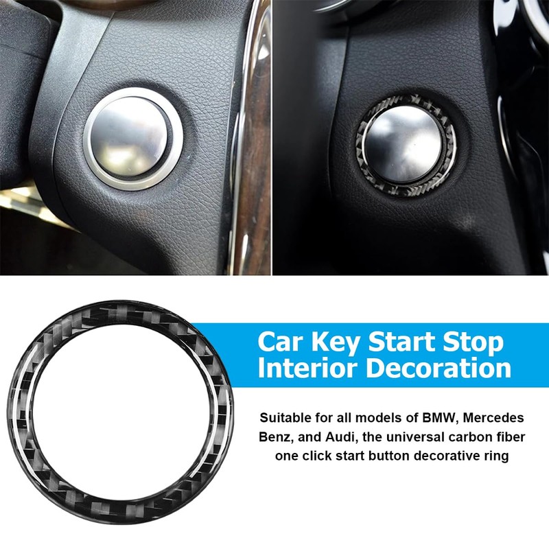 CGEAMDY Sticker for Start Button, Car Engines Start Stop Accessories,