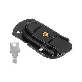 PATIKIL Suitcase Lock Hasp 2.64" x 1.34", Metal Iron Toggle Catch Latch with Key for Jewelry Box Wooden Case Toolbox Briefcases Luggage, Black