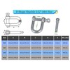 MAMDAFAON 6PCS Stainless Steel Forged D Shape Shackle 5/32" (4mm)