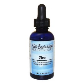 Zinc Líquido New Beginnings 60ml Sin Sabor Vegano y Libre de Gluten