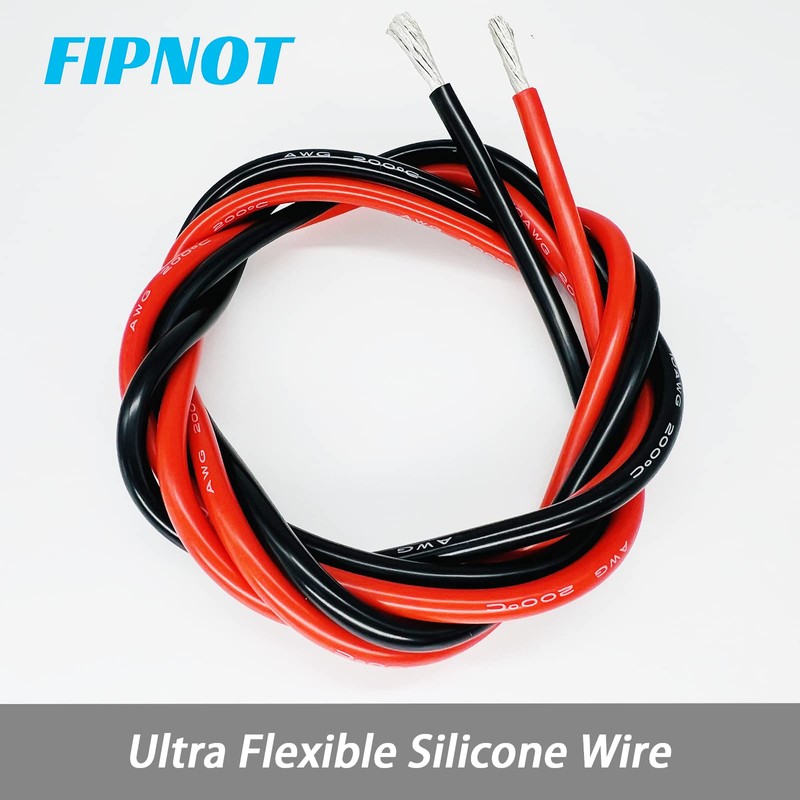 FIPNOT 20 Gauge Silicone Wire - 300ft White Spool, Flexible