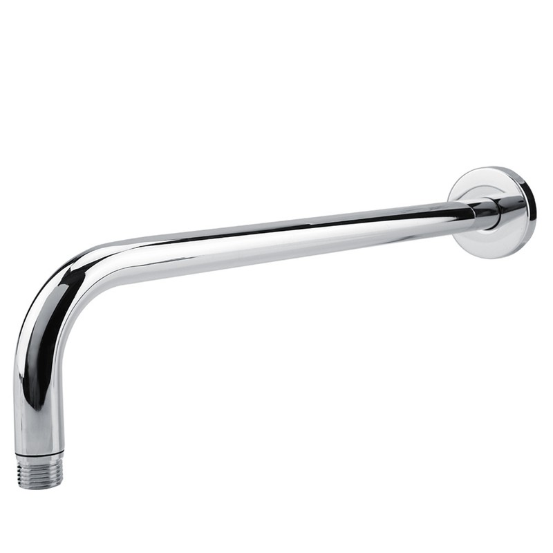 Extra Long Stainless Steel Shower Rain Head Arm Replacement Flange