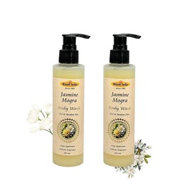 Khadi India Jasmine and Mogra Body Wash: A Luxurious Floral Experience (Set of 2)