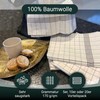 ZOLLNER Set of 5 Cotton Tea Towels in 50 x