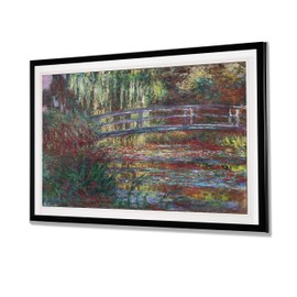 The Japanese Bridge (The Water-Lily Pond), 1900 Fine Giclee Prints Wall Art in Premium Quality Framed Ready to Hang Black Frame