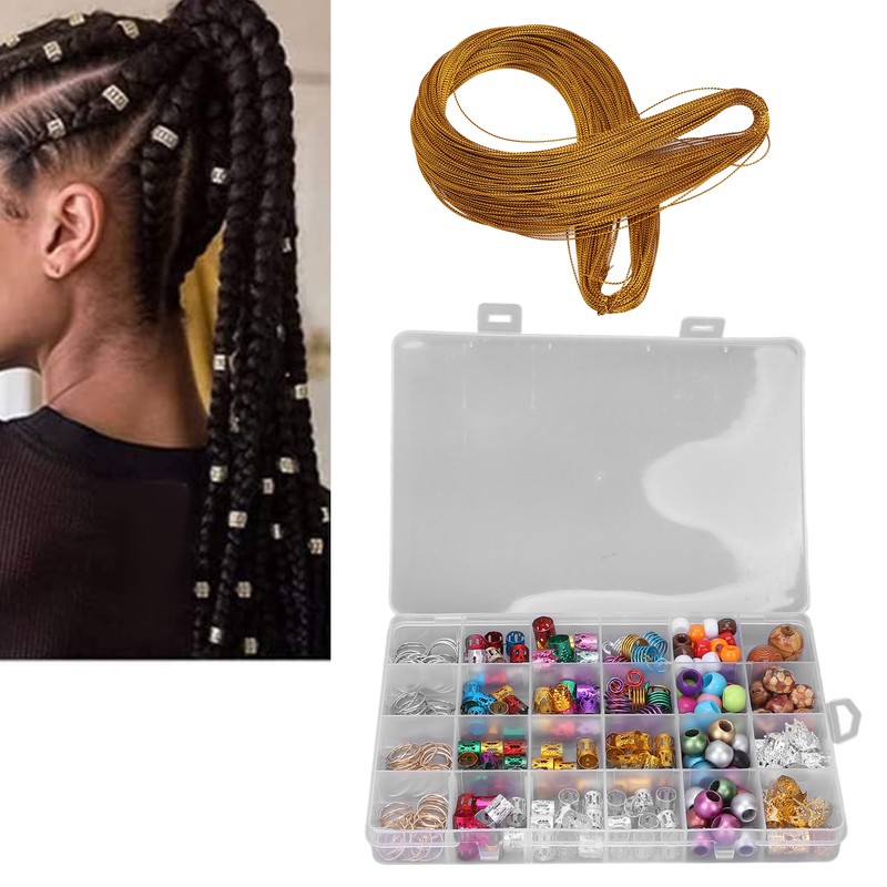 278Pcs Braid Accessories Dirty Braid Hair Ring Wig Beaded Resin
