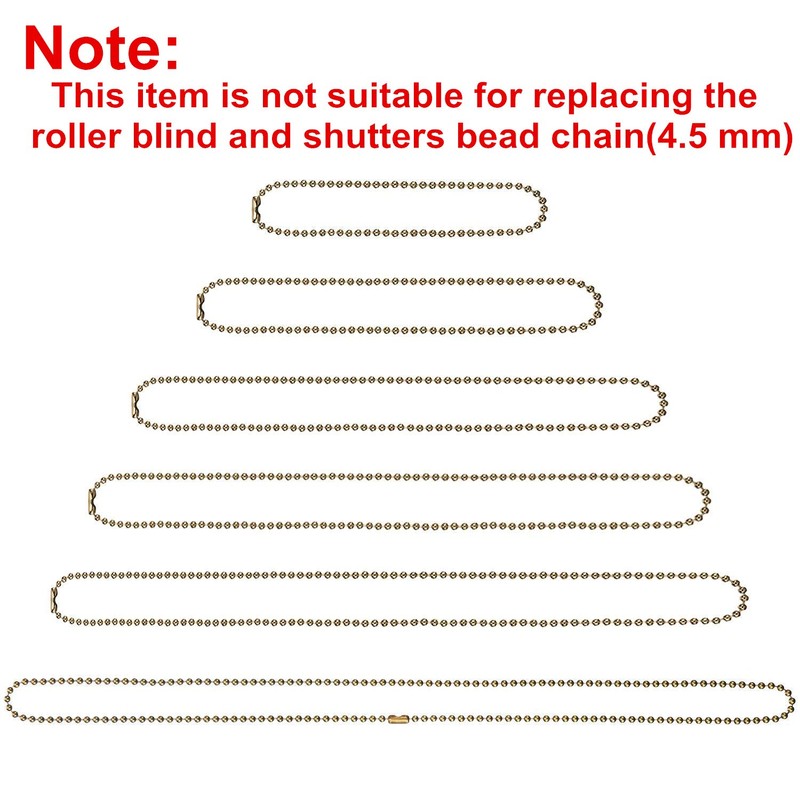 Beaded Pull Chain Extension with Connector, 10 Feet Beaded Roller