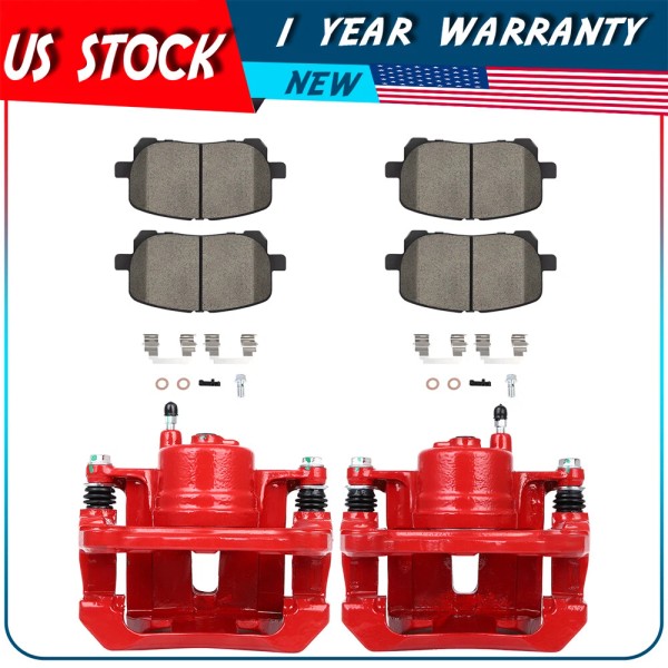 autodayplus Front Brake Calipers And Ceramic Pads For 2003 2004-2008
