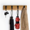 JIUZI Black Wall Mounted Coat Hooks, Rustproof Metal Hooks for