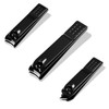 18PCS Nail Clippers Set Black Stainless Steel Portable High Strength
