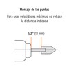 Truper JPM-4I, Juego de 4 piedras montadas zanco 1/4" acero