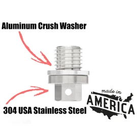 Votex - Oil Drain Plug fits Indian Scout Classic Limited (2025) - Made in USA - Stainless Steel - Part Number 7052306