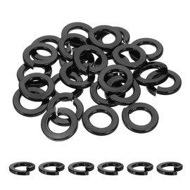 MECCANIXITY 1/2 Spring Lock Washer, 304 Stainless Steel Split Lock Washers for Screws Bolts Cars Construction Machinery Black Pack of 25