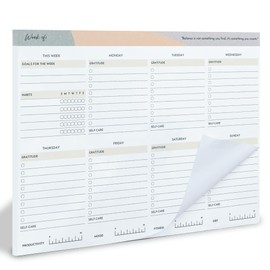 Weekly Planner Pad Tear Off - 52 Undated Weekly Planner, 8.5" x11", Weekly Daily To Do List Notepad, Full Year Productivity Planner, Weekly Desk Planner Notepad, Work Planner (Self-care 1)