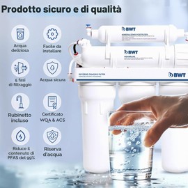 Post-filtro mineralizzante BWT PD2010BWT per sistemi ad osmosi inversa standard BWT a 5 stadi 75DPG