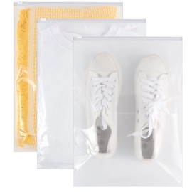 40Pcs Travel Clothes Bags, Plastic Zip-Lock Seal Clothes Bags Transparent Resealable Bag for Clothes, Shoes, Cosmetics 40 x 30cm