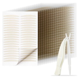 Eyelid Stickers 1200 Pcs Double Eyelid Tape Natural Self-Adhesive Lid Lifting Strips Invisible Long-Lasting Breathable Lid Sticker for Hooded Heavy Uneven Droopy or Mono-eyelids