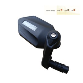 MEACHOW New Bar End Bike Mirror, Crystal UHD Automotive Grade Glass Lens E-Bike Mirrors, Scratch Resistant, Safe Rearview Mirrors, (Silver Left Side) ME-022LS