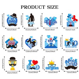 Fathers Day Decorations, 36Pcs Happy Fathers Day Hanging Swirl Streamer Decorations Father's Day Party Ceiling Wall Decorations Fathers Day Party Supplies