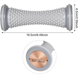 Rodillo de Masaje para Pies, Masajeador de Pies para Fascitis Plantar, Alivio del Dolor de Arco y Talón, Herramienta de Terapia de Tejido Profundo, Regalo para Relajación y Fitness (Gris)