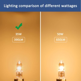 Caldarax 12 Stck G6.35 35W 12V Halogen Glhlampe Dimmbar, GY6.35 Bi-pin Leuchtmittel, 390lm, Warmwei? 2700K, AC/DC 12V, Klar Kapsel Lampe, Halogen Stiftsockellampe fr Kronleuchter, Landschaftsbeleuchtung